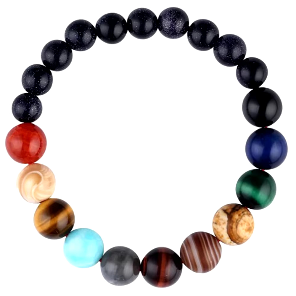 2024 Eight Planets Bead Bracelet Men Natural Stone Universe Yoga Solar Chakra Bracelet for Women Men Jewelry Gifts Drop Shipping