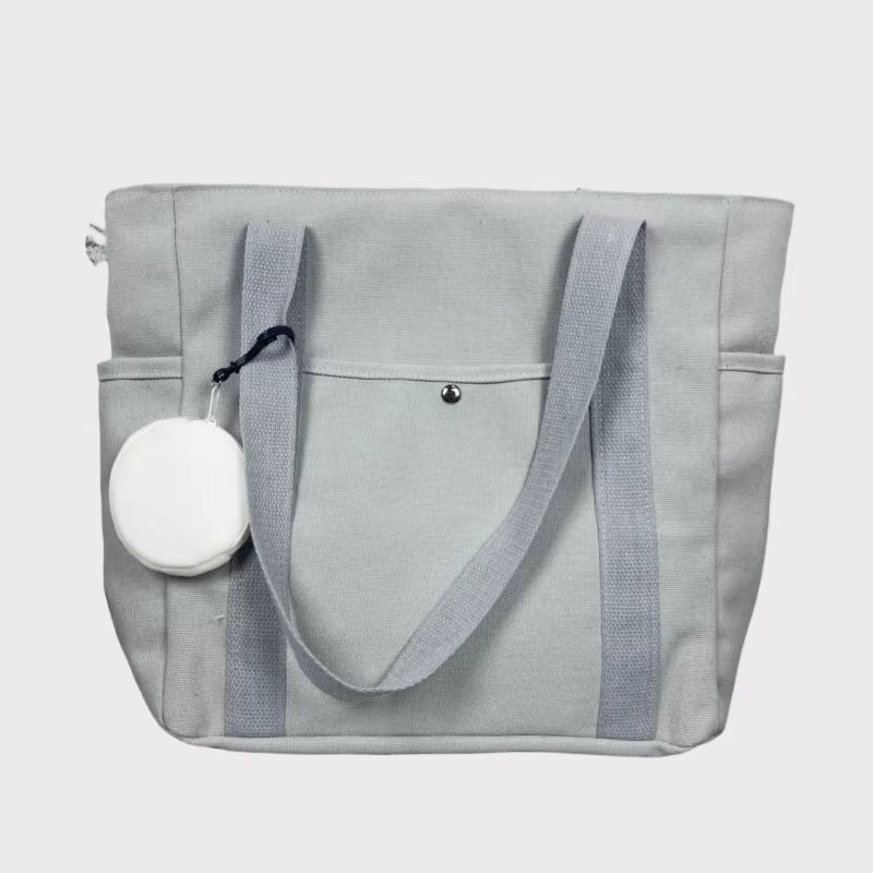 Large Capacity Canvas Tote Bags for Work Commuting Carrying Bag College Style Student Outfit Book Shoulder Bag